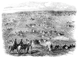 Exercises Prints: The Volunteer Field-Day at Brighton: people on the Downs, 1862. Creator: Unknown