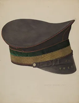 Alexander Anderson Prints: Volunteer Firemans Cap, 1938. Creator: Alexander Anderson