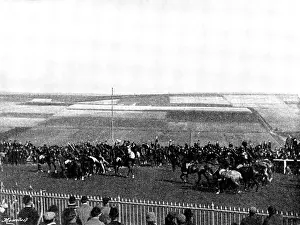 Mock Battle Prints: The Volunteer Manoeuvres at Brighton: March Past - Mounted Rifles