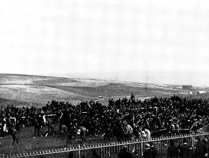 Mock Battle Prints: The Volunteer Manoeuvres at Brighton: March Past - Sussex Artillery