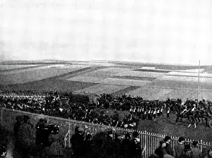 Mock Battle Prints: The Volunteer Manoeuvres at Brighton: March Past - transport
