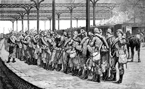 Dais Prints: The Volunteer Review: departure of the Artists Corps from Victoria Railway Station