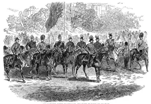 Drill Prints: The Volunteer Review in Hyde Park: the Prince of Wales and his staff