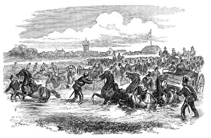 Exercises Prints: The Volunteer Review at Portsmouth: accident, 1869. Creator: Unknown
