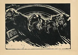 Private Collectionrealism Prints: The volunteers, 1922-1923. Creator: Kollwitz, Käthe (1867-1945)