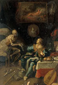 Francken Frans Ii Prints: A voluptuary surprised by death, 1600-1699. Creator: Frans Francken II