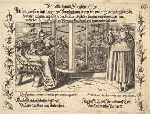 Balthasar Collection: Von allerhandt Freudenvoglen, illustration from Petrarch