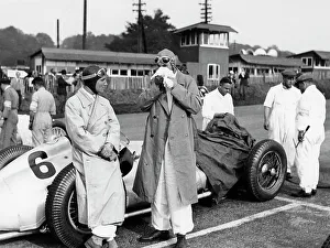 Donington Grand Prix Prints: Von Brauchitsch with a 3 litre Mercedes Benz at the Donington Grand Prix, 1938