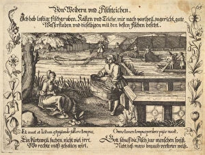 Balthasar Collection: Von Weihern und Fischteichen, illustration from Petrarch