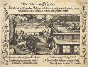 Balthasar Prints: Von Weihern und Fischteichen, illustration from Petrarch
