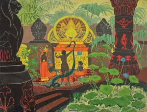 Ranson Prints: Voodoo Temple or The Snake Charmer, 1901. Creator: Ranson, Paul Elie (1864-1909)