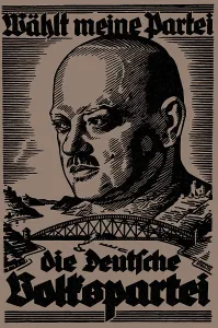Vote for my party. Election poster of the German People's Party for the Reichstag election, 1930. Creator: Lehmann-Steglitz, Martin (1884-1949)