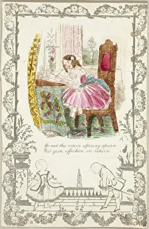 Valentines Card Prints: Do Not this Votive Offering Spurn (valentine), 1850/59. Creator: Unknown