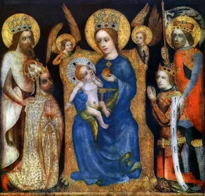 Images Dated 10th September 2009: Votive panel of Archbishop Jan Ocko of Vlasim, after 1370 (1955). Artist: Master Theodoric