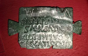 Votive Plaque in Roman Bronze, to the God Silvanus Callirius, c1st century. Artist: Cintusmus