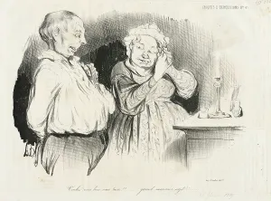 Routine Prints: Voulez-vous bien vous taire!!... 1839. Creator: Honore Daumier