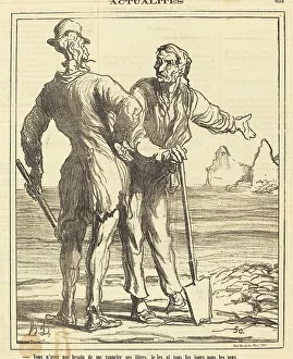 Shovel Prints: Vous n'avez pas besoin de me rappeler ses titres... 1871. Creator: Honore Daumier