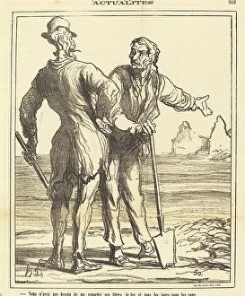 Shovel Prints: Vous n'avez pas besoin de me rappeler ses titres... 1871. Creator: Honore Daumier