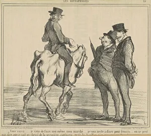 Encounter Prints: Vous voyez... je viens de faire... mon marché... 19th century. Creator: Honore Daumier