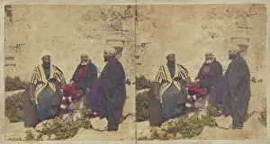 Stereoscopics Prints: Voyage en Orient. Syrie. Cheiks Druses. about 1860. Creator: Unknown