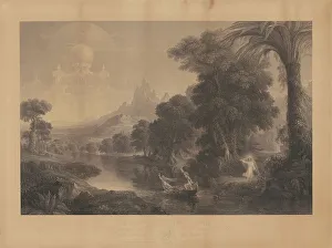 Cole T Prints: The Voyage of Life: Youth, 1850. Creator: James Smillie