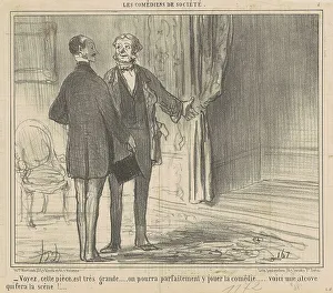 Voyez, cette pièce est très grande... 19th century. Creator: Honore Daumier