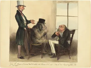 Orang Utan Prints: Voyez, Mr. Mayeux, cet animal... 1836. Creator: Honore Daumier