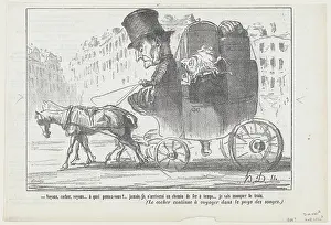 Employment Prints: Voyons, cocher, voyons...a quoi pensez-vous?... 1864. Creator: Honore Daumier