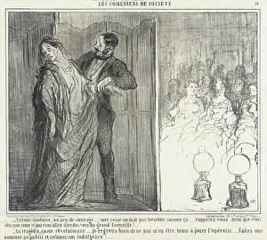 Backstage Prints: Voyons madame, un peu de courage... 1858. Creator: Honore Daumier