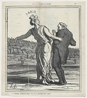 Cemetery Prints: Voyons, monsieur Reac... 30 March 1871. Creator: Honore Daumier