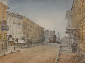 Sadovnikov Prints: Voznesensky Prospekt in Saint Petersburg, 1859