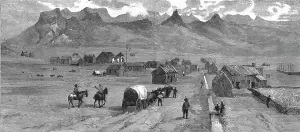 Vrijheid, the intended capital of the new Dutch annexation in Zululand, South Africa, 1886. Creator: Unknown