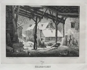 Godefroy Engelmann Prints: Vue de Chamboissy, 1820. Creator: Godefroy Engelmann (French, 1788-1839)