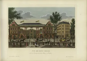 1817 1824 Prints: Vue des Bains chinois, sur le boulevard de la Chaussée d'Antin