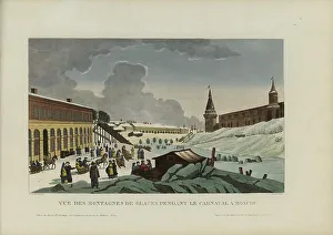 Carnival Prints: Vue des montagnes de glace pendant le carnaval à Moscou