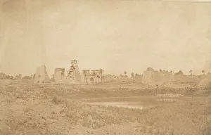 Maxime Du Gallery: Vue des propylees du palais de Karnac, prise du Sud-Est, 1849-50