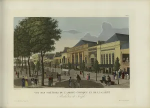 1817 1824 Prints: Vue des théâtres de l'Ambigu-comique et de la Gaîté