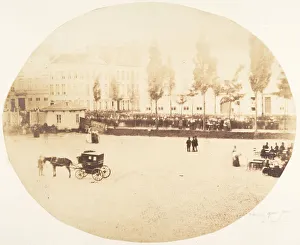 Brussels Belgium Prints: Vue de droite du balcon, 1854-56. Creator: Louis-Pierre-Theophile Dubois de Nehaut
