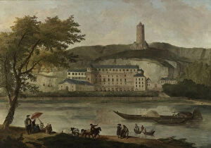 Musee Des Beaux Arts Gallery: Vue du chateau de Madame d Enville a La Roche-Guyon, ca 1773. Creator: Robert