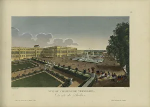1817 1824 Prints: Vue du château de Versailles, du côté des jardins