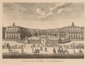 Israël Silvestre Prints: Vue du Chateau de Versailles, vu de lavant-cour, 1682. Creator: Israel Silvestre (French