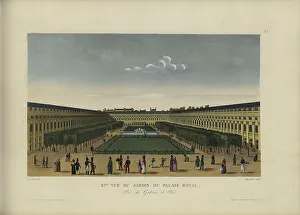 1817 1824 Prints: Vue du jardin du Palais-Royal, prise des galeries de bois