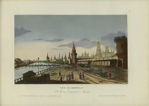 1817 1824 Prints: Vue du Kremlin et de ses environs à Moscou
