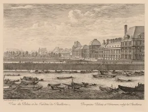 Vue du palais et des jardins des Tuileries, du cote du quai, 1670. Creator Vue du palais et des jardins des Tuileries, du cote du quai, 1670. Creator
