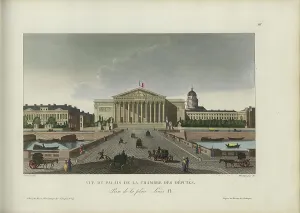 1817 1824 Prints: Vue du Palais de la Chambre des Députés