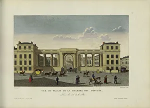1817 1824 Prints: Vue du palais de la Chambre des députés