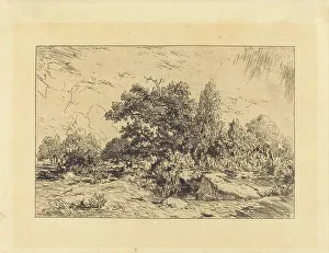 Plateau Prints: Vue du Plateau de Bellecroix, 1848-1849. Creator: Theodore Rousseau