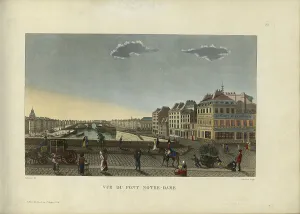 1817 1824 Prints: Vue du Pont Notre-Dame, 1817-1824. Creator: Courvoisier-Voisin, Henri (1757-1830)