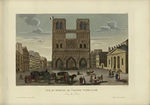 1817 1824 Prints: Vue du portail de l'église Notre-Dame