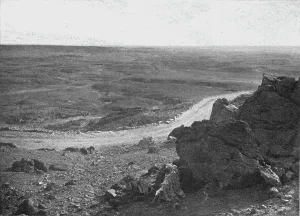 Sahara Prints: Vue du Sahara prise du col de Sfa, pres de Biskra; Afrique du nord, 1914. Creator: Unknown
